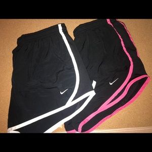 Two Nike Dri-Fit shorts